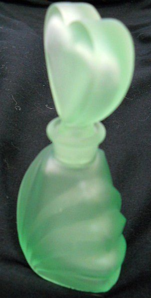 Satin Glass Perfume with Heart Shaped Stopper Satin Glass Perfume with Heart Shaped Stopper