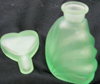 Satin Glass Perfume with Heart Shaped Stopper Satin Glass Perfume with Heart Shaped Stopper