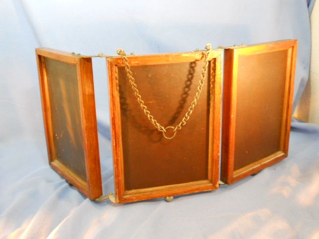 Tri-Fold Victorian Travel Mirror Tri-Fold Victorian Travel Mirror