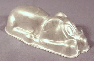Vintage Aluminum Figural Jelly ,Jello Mold, Cartoon Dog Vintage Aluminum Figural Jelly ,Jello Mold, Cartoon Dog