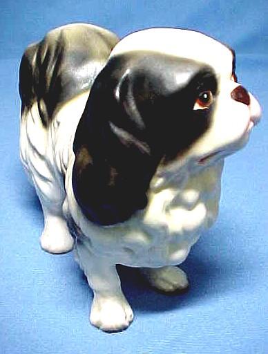 Vintage Japanese Chin Dog, Bisque Porcelain Vintage Japanese Chin Dog, Bisque Porcelain