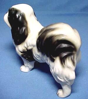 Vintage Japanese Chin Dog, Bisque Porcelain Vintage Japanese Chin Dog, Bisque Porcelain