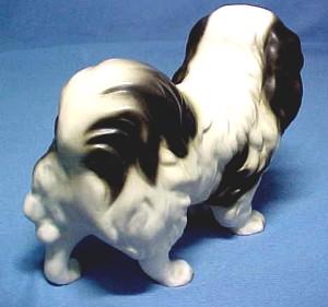 Vintage Japanese Chin Dog, Bisque Porcelain Vintage Japanese Chin Dog, Bisque Porcelain