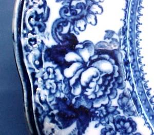 Antique Flow Blue Plate "Togo" Design Circa 1890 Antique Flow Blue Plate "Togo" Design Circa 1890
