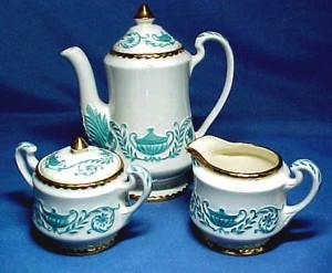 Steubenville Monticello, Elegant Pate Sur Pate,Coffee Set Steubenville Monticello, Elegant Pate Sur Pate,Coffee Set