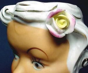 Enesco Head Vase Exotic Balinese Lady Enesco Head Vase Exotic Balinese Lady