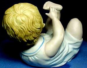 Piano Baby Bisque Porcelain Baby Boy Hand Painted Piano Baby Bisque Porcelain Baby Boy Hand Painted
