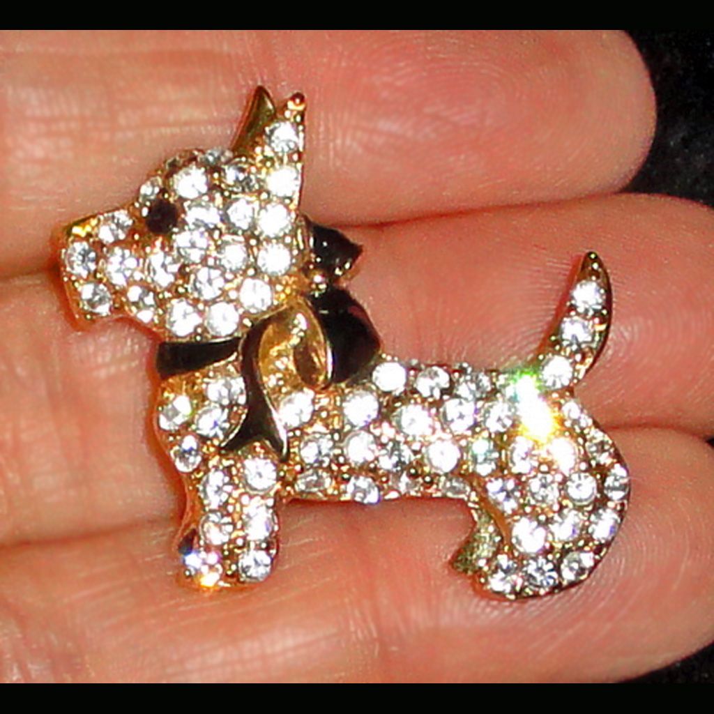 Monet Rhinestone Scottie Scotty Dog Brooch Monet Rhinestone Scottie Scotty Dog Brooch