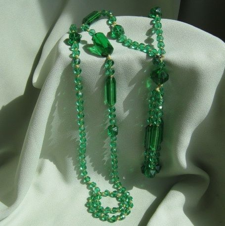 Cut Crystal Flapper Necklace with Tassel Cut Crystal Flapper Necklace with Tassel