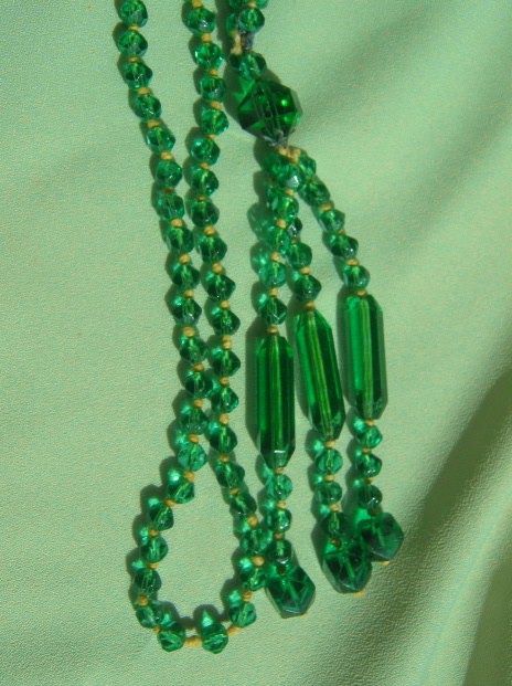 Cut Crystal Flapper Necklace with Tassel Cut Crystal Flapper Necklace with Tassel
