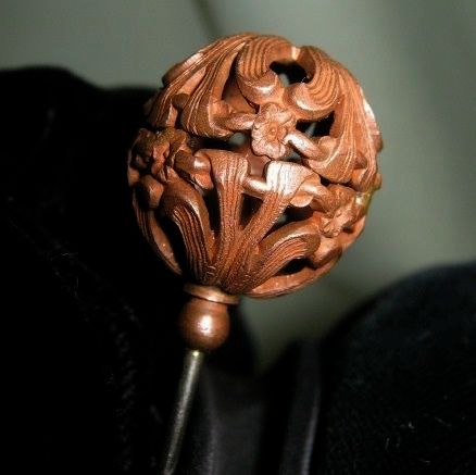 Antique Copper Filigree Hatpin Antique Copper Filigree Hatpin