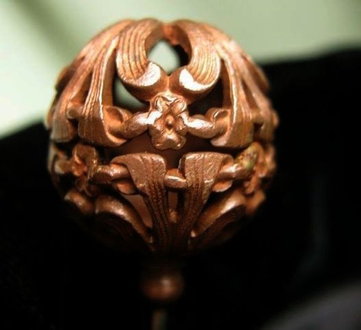Antique Copper Filigree Hatpin Antique Copper Filigree Hatpin