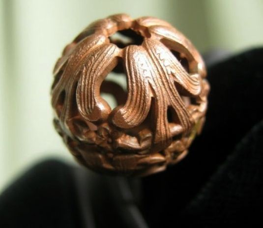 Antique Copper Filigree Hatpin Antique Copper Filigree Hatpin