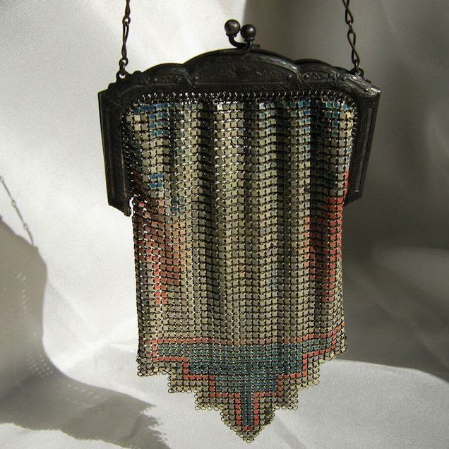 Art Deco Flapper Purse * Whiting & Davis Art Deco Flapper Purse * Whiting & Davis