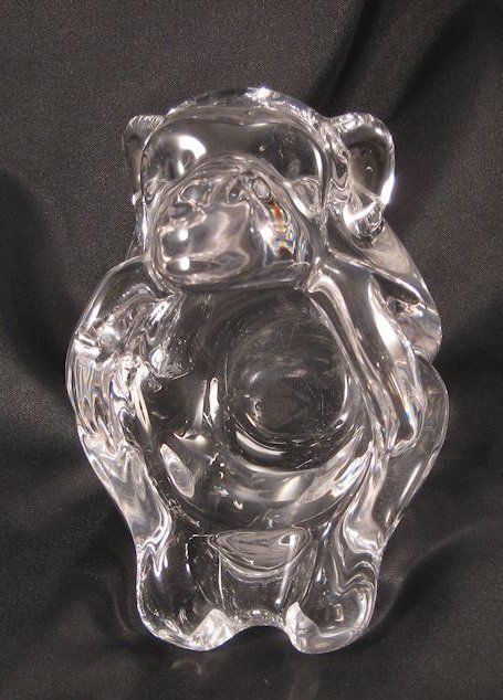 Hand Blown Crystal Art Glass Monkey Hand Blown Crystal Art Glass Monkey