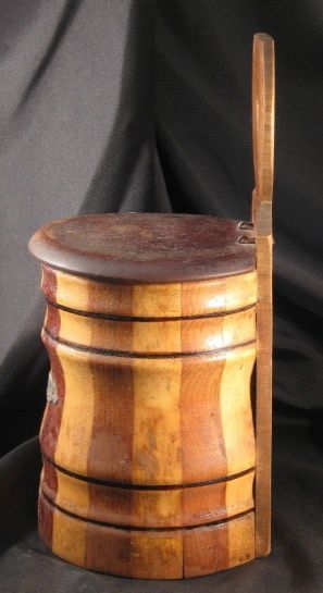 Antique Salt Barrel * Laminated Wood Antique Salt Barrel * Laminated Wood