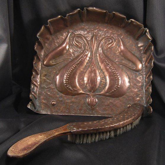Art Nouveau Copper Crumber & Brush Art Nouveau Copper Crumber & Brush