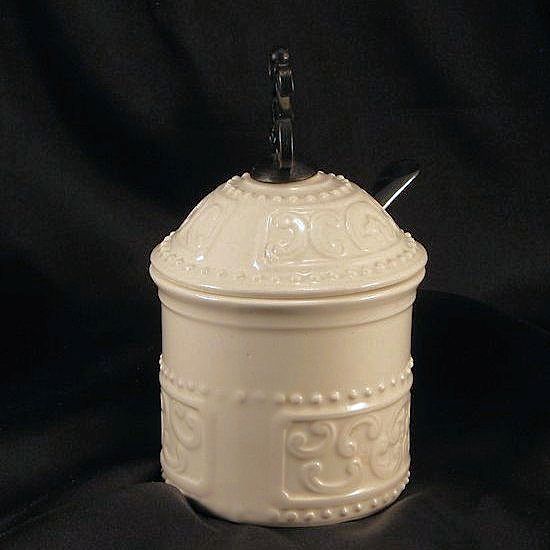 Signed Ceramic Condiment Jar "Georges Briard" Signed Ceramic Condiment Jar "Georges Briard"