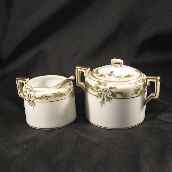 Nippon Porcelain Sugar Bowl and Creamer Nippon Porcelain Sugar Bowl and Creamer