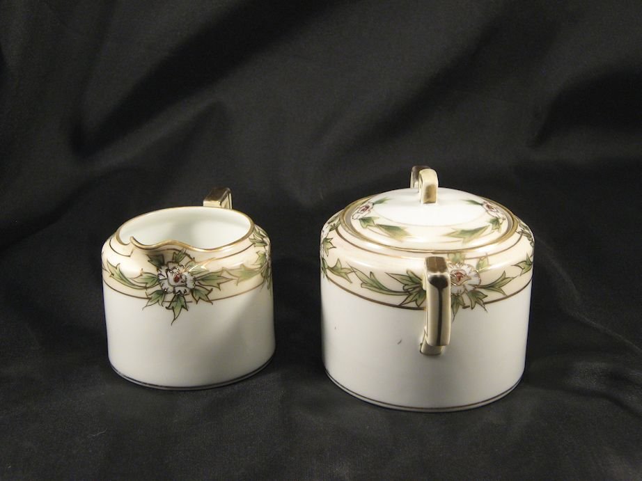 Nippon Porcelain Sugar Bowl and Creamer Nippon Porcelain Sugar Bowl and Creamer