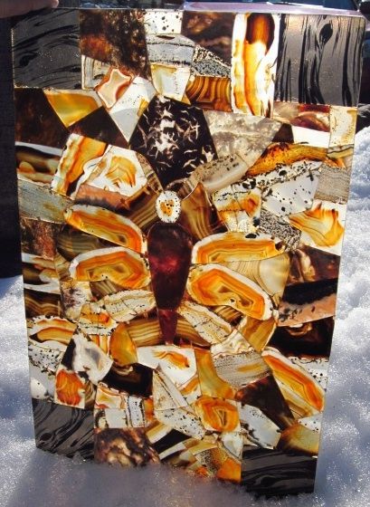 Agate Rock Mosaic Dragon Fly Agate Rock Mosaic Dragon Fly