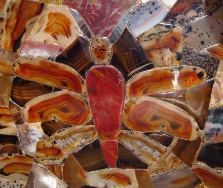 Agate Rock Mosaic Dragon Fly Agate Rock Mosaic Dragon Fly