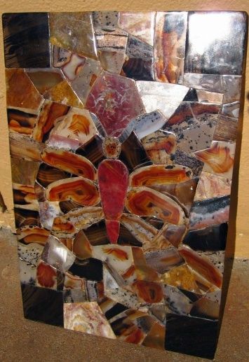 Agate Rock Mosaic Dragon Fly Agate Rock Mosaic Dragon Fly