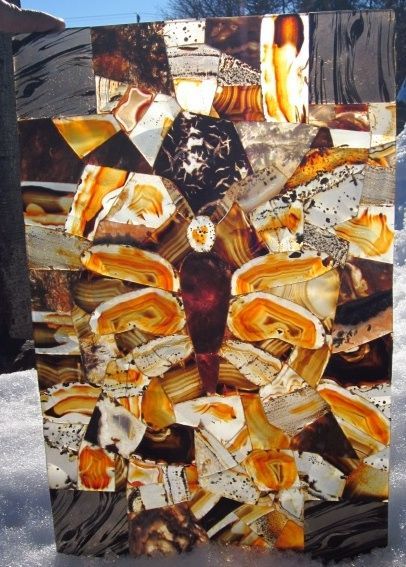 Agate Rock Mosaic Dragon Fly Agate Rock Mosaic Dragon Fly