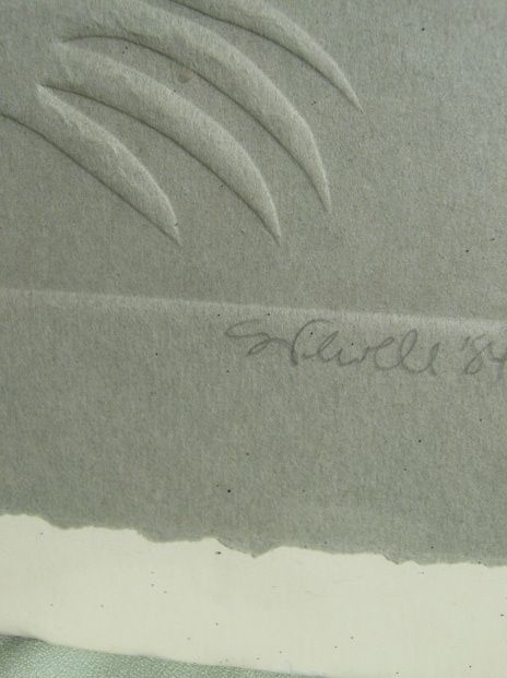 Signed Arts & Crafts Pressed Paper Pelican Signed Arts & Crafts Pressed Paper Pelican