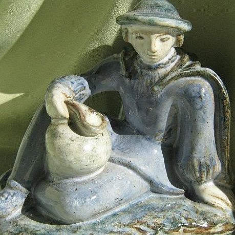 Scandinvian Hand Sculpted Figurine * Ca. 1950 Scandinvian Hand Sculpted Figurine * Ca. 1950