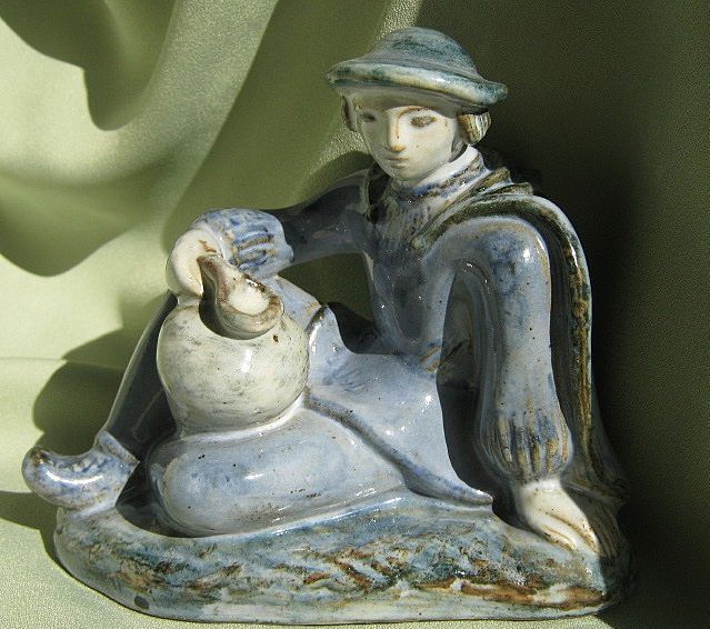 Scandinvian Hand Sculpted Figurine * Ca. 1950 Scandinvian Hand Sculpted Figurine * Ca. 1950