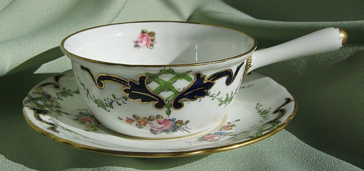 1903 Porcelain Porringer Bowl & Saucer - Ca. 1903 Porcelain Porringer Bowl & Saucer - Ca.