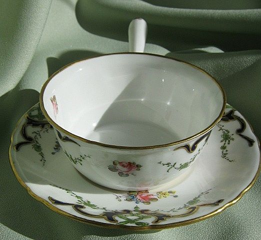 1903 Porcelain Porringer Bowl & Saucer - Ca. 1903 Porcelain Porringer Bowl & Saucer - Ca.
