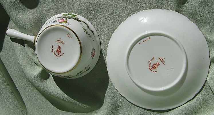 1903 Porcelain Porringer Bowl & Saucer - Ca. 1903 Porcelain Porringer Bowl & Saucer - Ca.