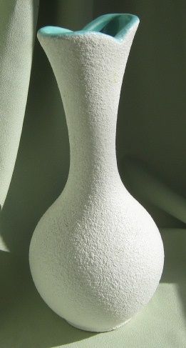 Retro Pottery Vase - Turquoise Glazed Interior Retro Pottery Vase - Turquoise Glazed Interior