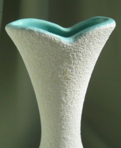 Retro Pottery Vase - Turquoise Glazed Interior Retro Pottery Vase - Turquoise Glazed Interior