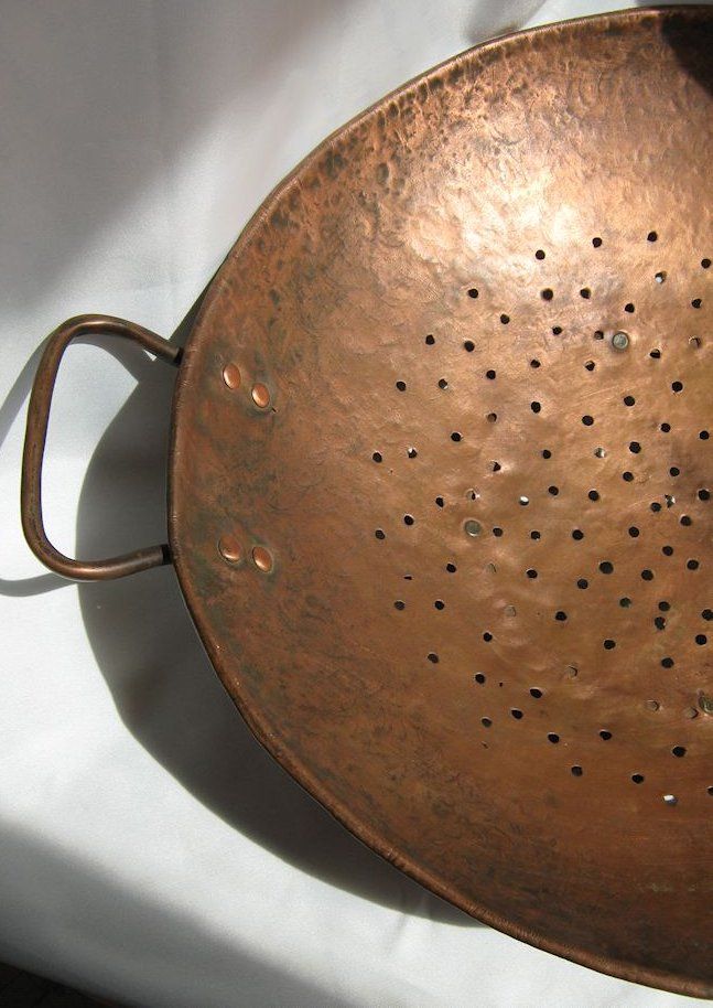 Large Hammered Copper Sieve Large Hammered Copper Sieve