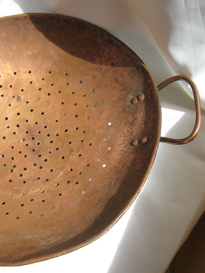 Large Hammered Copper Sieve Large Hammered Copper Sieve
