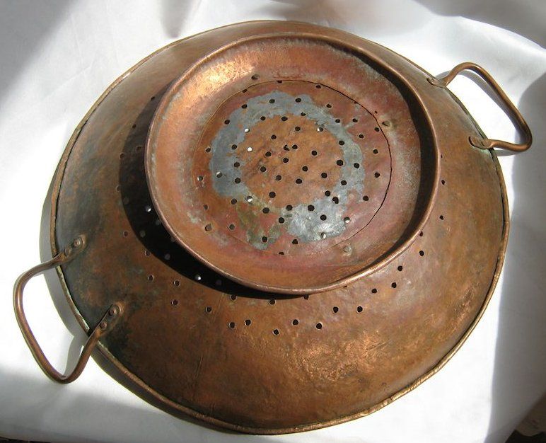 Large Hammered Copper Sieve Large Hammered Copper Sieve