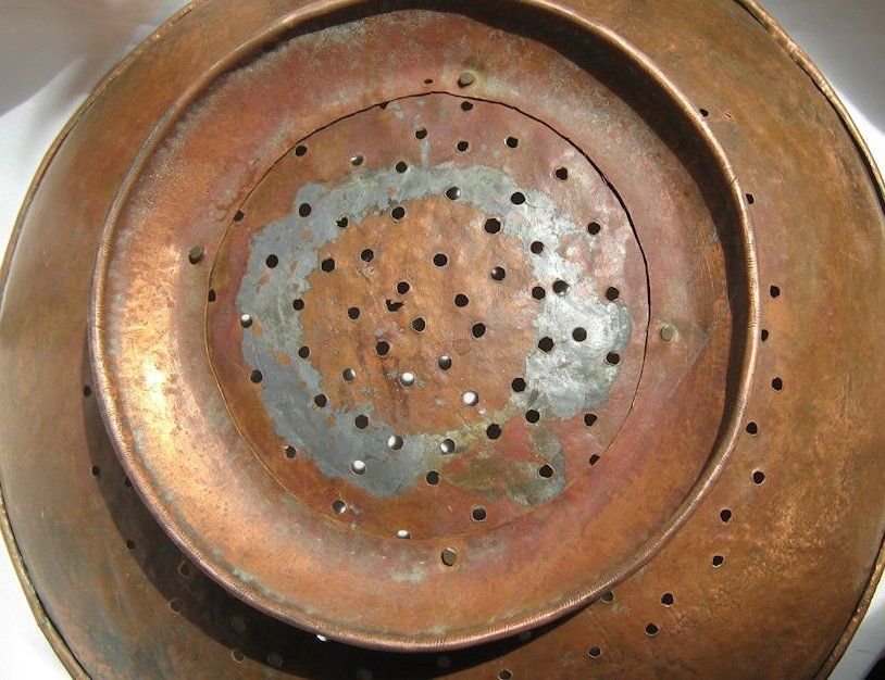 Large Hammered Copper Sieve Large Hammered Copper Sieve