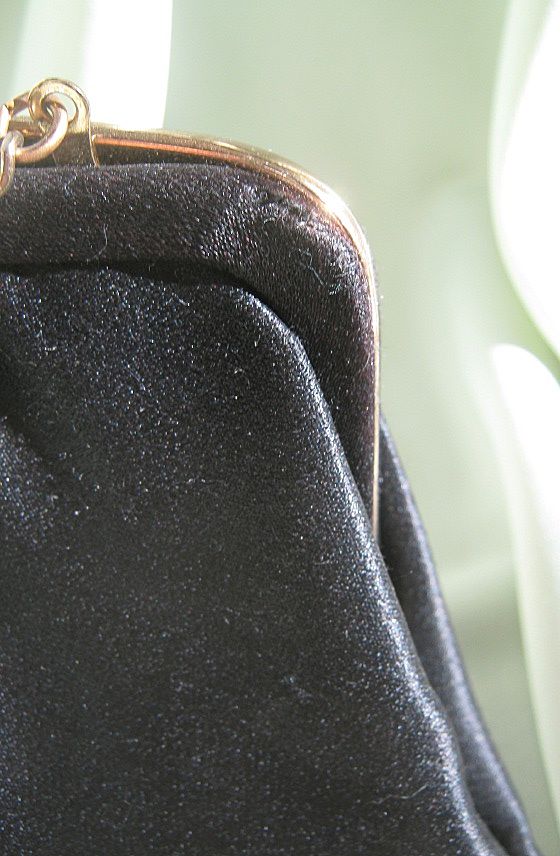 Classic Black Satin Clutch Purse by Ideal Classic Black Satin Clutch Purse by Ideal