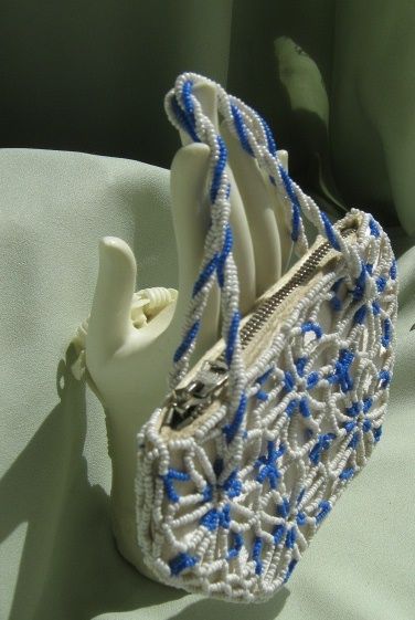 Glass Beaded & Satin Purse Glass Beaded & Satin Purse
