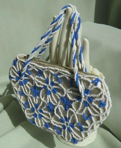 Glass Beaded & Satin Purse Glass Beaded & Satin Purse