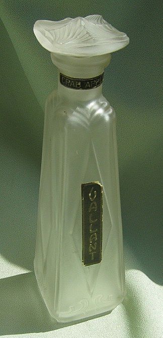 1925 Perfume Bottle "Crab Apple" * Frosted Stopper 1925 Perfume Bottle "Crab Apple" * Frosted Stopper