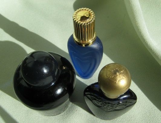 Three Cobalt Miniature Perfume Bottle Blues - Ispahan * Que Viva Escada * Mesmerize Three Cobalt Miniature Perfume Bottle Blues - Ispahan * Que Viva Escada * Mesmerize