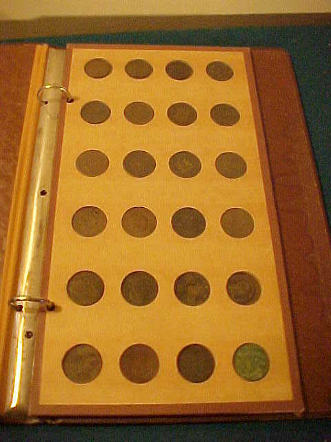 Book of 24 Large, British, Colonial, 2 Cent Pcs & a Few Tokens Book of 24 Large, British, Colonial, 2 Cent Pcs & a Few Tokens
