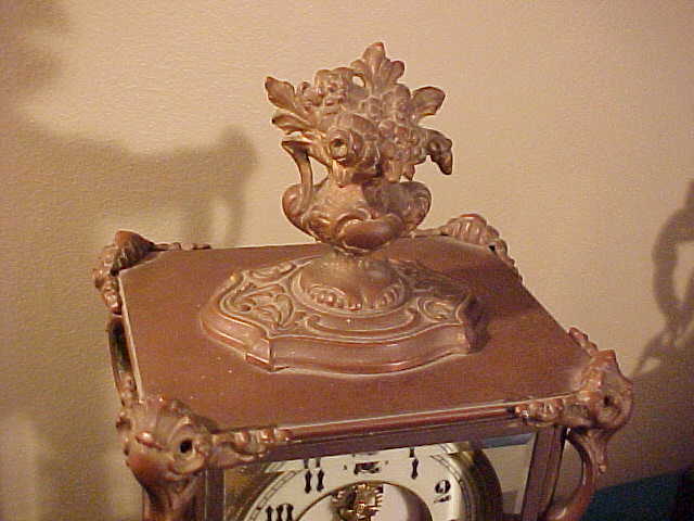 Excellent Ornate and Rare Gilbert Crystal Regulator 8-Day Clock Excellent Ornate and Rare Gilbert Crystal Regulator 8-Day Clock