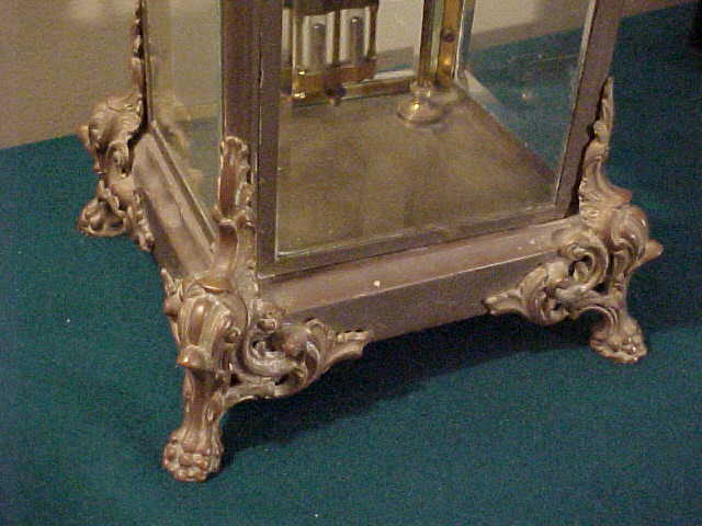 Excellent Ornate and Rare Gilbert Crystal Regulator 8-Day Clock Excellent Ornate and Rare Gilbert Crystal Regulator 8-Day Clock