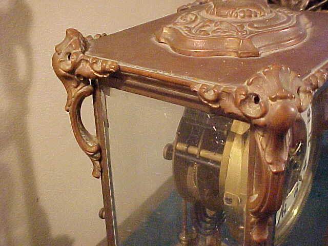 Excellent Ornate and Rare Gilbert Crystal Regulator 8-Day Clock Excellent Ornate and Rare Gilbert Crystal Regulator 8-Day Clock