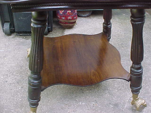 Nice Victorian Era Parlor Table w/ Northwind Extra Lg Glass Feet Nice Victorian Era Parlor Table w/ Northwind Extra Lg Glass Feet